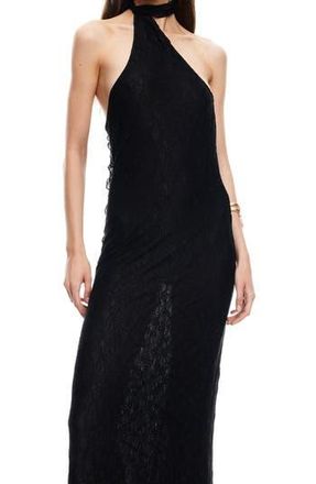 Lioness Lux Lace Maxi Dress in Noir at Nordstrom Rack, Size X-Small