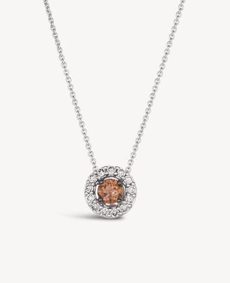 Le Vian Ladies Center Chocolate Pendant Necklace set in 14K Vanilla Gold TSGI 47