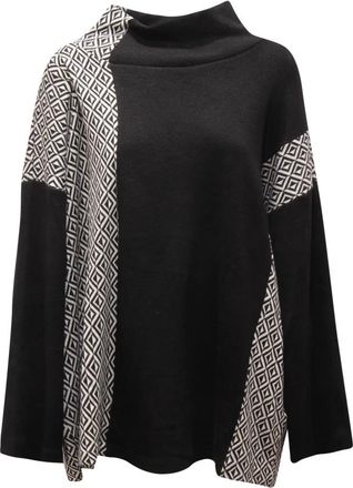Sandro Ferrone Turtlenecks, female, Black, Size: L Lola Oversize Sweater