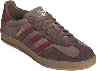 adidas Gazelle Indoor Sneaker in Strata/Red/Dark Brown at Nordstrom, Size 10.5