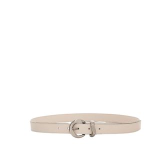 Emporio Armani Smooth Leather Belt - female - Emporio Armani - Belts - White - 90 CM - Accessories