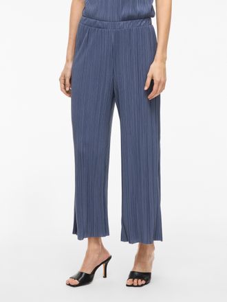 Vila Schlupfhose VILA VIPLISA HW CULOTTE PANTS - NOOS, Damen, Gr. XXL (44), N-Gr, blau (vintage indigo), Web, Obermaterial: 65% Polyester, 35% Viskose, uni
