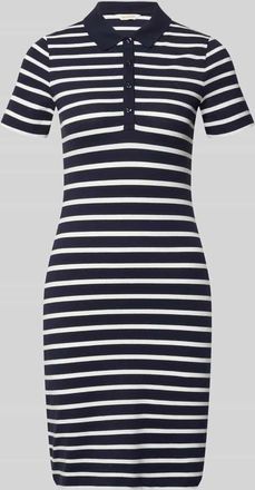 GANT Knielanges Polokleid mit kurzer Knopfleiste in Marine, Gr&ouml;&szlig;e XXL