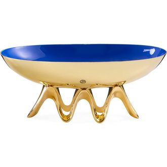 Jonathan Adler Oscar Long Bowl in Gold /Blue at Nordstrom