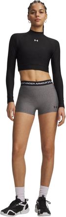 Under Armour Dames/Dames HeatGear Korte Broek (Houtskool/zwart)