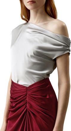 LilySilk Boat Neck Silk Top