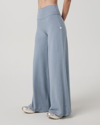 Vuori Clothing Halo Easy Wideleg Pants - Long | Coastal Fog Heather | XS, Size Extra Small