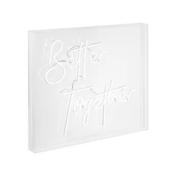 Jonathan Y Designs Better Together 23.63 X 20 Contemporary Glam Acrylic Box USB Operated LED Neon Light, White at Nordstrom