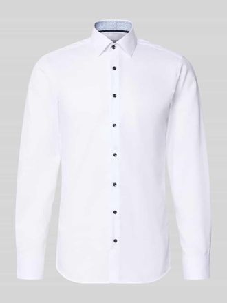 Eterna Slim Fit Business-Hemd aus Baumwolle mit Kentkragen in Weiss, Gr&ouml;&szlig;e 42