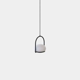 Netlighting Coco Single Globe Pendant Black White E14
