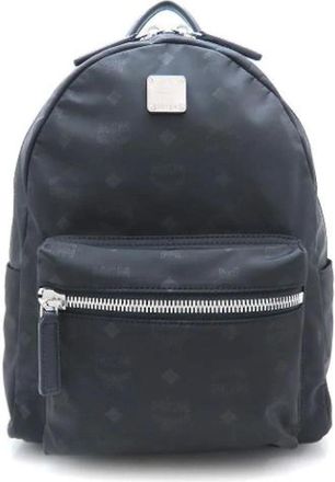 MCM Pre-owned Backpacks, female, Black, Size: ONE SIZE Pre-owned Nylon Backpack