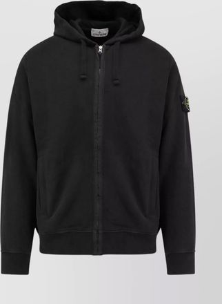 Stone Island organic cotton zip up hoodie