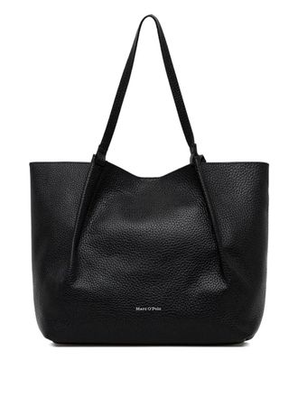 Marc O'Polo Medium shopper met textuur - Zwart