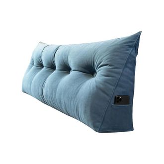 OEM Coj&iacute;n De Respaldo De Ante, Ideal Para Cama Y Sof&aacute;, Coj&iacute;n De Lectura Con Funda Extra&iacute;ble De 60x50x20 Cm