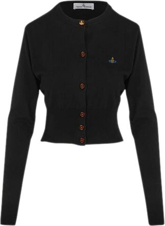 Vivienne Westwood Cropped Cardi Sweater - Dames - Vesten - Zwart - XS - Truien & Vesten