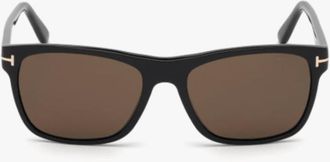 Tom Ford Black Plastic Square Brown Mens Sunglasses FT0698 01J 57