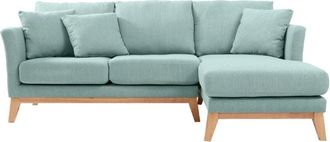 Miliboo Sof&aacute; De Esquina Derecha N&oacute;rdico Verde Agua Oslo