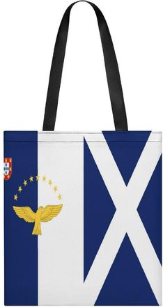 Generic Azore Scotland Flag Womens Tote Casual Shopping Bag Lightweight Shoulder Bags Hobos Handbag for Work Travel Daily 35x40cm