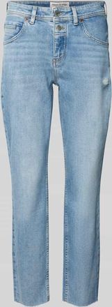 Marc O'Polo Cropped Boyfriend Jeans im Used Look Modell THEDA in Hellblau, Gr&ouml;&szlig;e 27/32