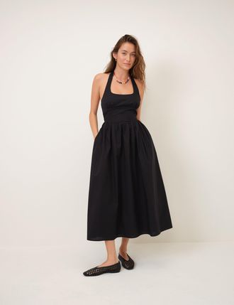 Nobody's Child Black Halterneck Hallie Midi Dress