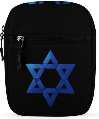 Generic Israel Flag Crossbody Bag Adjustable Satchel Cute Shoulder Bag Lightweight Sling Bags