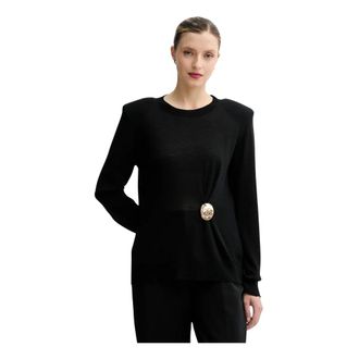 Simona Corsellini Jersey de cuello redondo - Knitwear - Mujer - Negro - XL