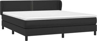 vidaXL Vidaxl - Cama Box Spring Con Colch&oacute;n Cuero Sint&eacute;tico Negro 180x200 Cm
