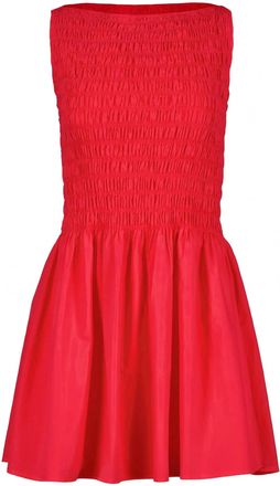 Bishop + Young Womens Emilie Boatneck Mini Dress In Cherry