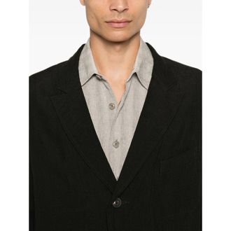 Ziggy Chen Linen Blazer - Black