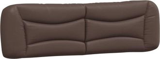 vidaXL Cabecero De Cama Acolchado Cuero Sint&eacute;tico Marr&oacute;n 180 Cm Vidaxl