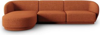CXL by Christian Lacroix Sofá esquinero modular izquierdo 4 plazas chenilla terracota mezcla