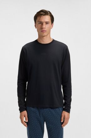 HUGO BOSS Pyjama BOSS Relax Long Set, Herren, Gr. XXL, dunkelblau 405, Jersey, Obermaterial: 100% Baumwolle, unifarben, regular fit, Rundhals, Homewear-Sets Pyj