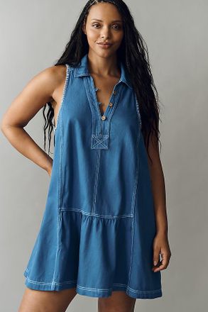 Pilcro Cotton Denim Mini Swing Dress