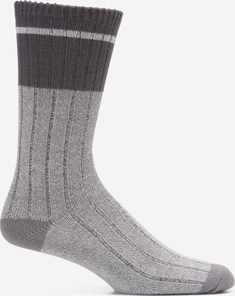 Cole Haan Mens Ribbed Casual Crew Socks - Grey