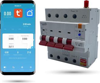 OEM Fusible Wifi Tuya Trif&aacute;sico 63a 4p Para Medici&oacute;n De Energ&iacute;a