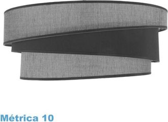 Fabrilamp Pantalla Colgante Hara M10 Gris 50dx40dx22h Difusor Incluido