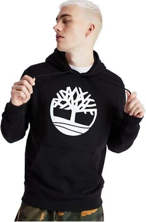 Timberland Logo Hoodie - Heren - Hoodies - Zwart - 2XL - Katoen - Hoodies & sweatvesten