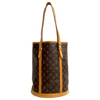 Louis Vuitton Brown Leather Pvc Pouch Shoulder Bag Tote Bag (Pre-Owned)