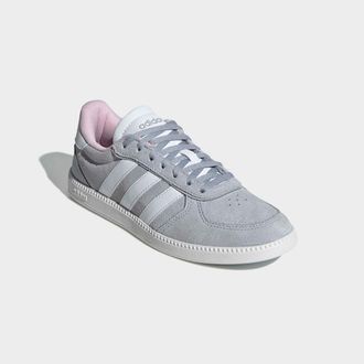 adidas Sneaker ADIDAS SPORTSWEAR BREAKNET SLEEK, Damen, Gr. 38,5, grau (halo silber, cloud wei&szlig;, grau two), Leder, Synthetik, Schuhe Sneaker