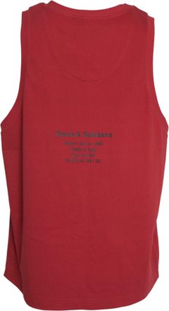 Dolce & Gabbana Mens Red Leopard Print Sleeveless Tank T-Shirt Cotton