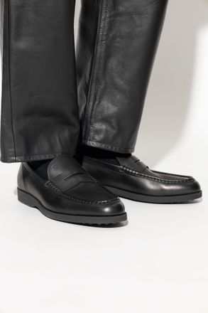 Tod's Leather Moccasins, Mens, Black