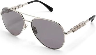 Chanel Sunglasses, female, Gray, Size: 59 MM Sunglasses