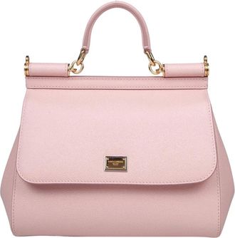 Dolce & Gabbana Sicily Medium Bag - Dames - Handtassen - Roze - ONE Size - Katoen - Tassen