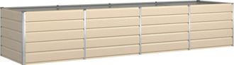 vidaXL Jardinera Marfil 385 X 100 X 75 Cm Acero Galvanizado Vidaxl