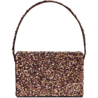 Simitri Sequin Box Clutch in Cocoa at Nordstrom