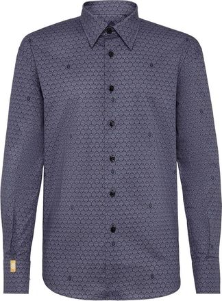 Billionaire Boys Club Gold Cut LS/Milano Lion Shirt - Heren - Casual Overhemden - Zwart - S - Katoen - Overhemden