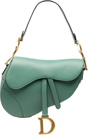 Dior Borsa a spalla Saddle in pelle 2021 - Verde
