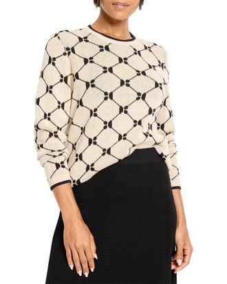 Nic+Zoe Nic+Zoe Geo Argyle Knit Sweater