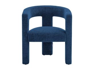 VENTE-UNIQUE.COM Sill&oacute;n cl&aacute;sico poli&eacute;ster azul