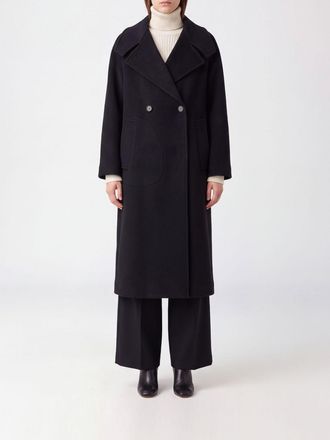 Lisa Yang Cappotto lungo doppiopetto in lana e cashmere dalla vestibilit&agrave; relaxed